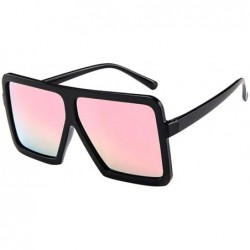 Goggle Women Men Vintage Retro Sun Spectacles Unisex Big Frame Sunglasses Eyewear - Pink - C218UODWOMY $9.02
