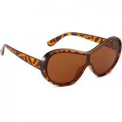 Oversized Vintage style Sunglasses for Men metal Resin UV400 Sunglasses - Brown Frame Brown Lens - CG18SASCW94 $28.79