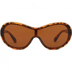 Oversized Vintage style Sunglasses for Men metal Resin UV400 Sunglasses - Brown Frame Brown Lens - CG18SASCW94 $13.44