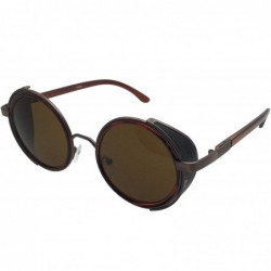 Goggle 1 Pc Black Vintage Retro Round Cyber Goggles Steampunk Goth Sunglasses - Choose Color - Bronze - CZ18NGAWM94 $19.54