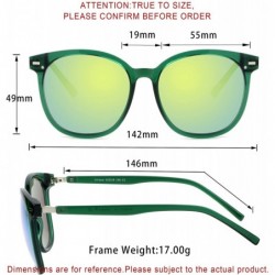 Oval Oversize Polarized Sunglasses-UV400 Protection-Retro for Men/Women - Laus Unique_c2_mirror Green - CN18W3EKRKL $21.88