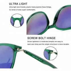 Oval Oversize Polarized Sunglasses-UV400 Protection-Retro for Men/Women - Laus Unique_c2_mirror Green - CN18W3EKRKL $21.88