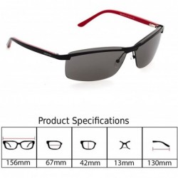 Rimless Wrap Sunglasses for Men--Made In ITALY Metal Frame UV 400 Protection Eye wear DS 1513 - Black - C2189NA04Q8 $18.96