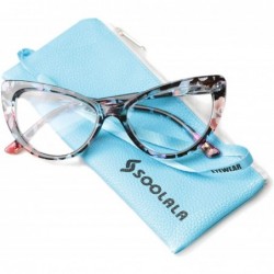 Oversized Womens Oversized Fashion Cat Eye Eyeglasses Frame Large Reading Glasses - Floral - C812NTZX1H7 $9.12