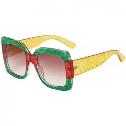 Round Women Vintage Cat Eye Sunglasses Retro Eyewear Fashion Ladies Round Glasses - Multicolord - C518SD4ZI4H $17.24
