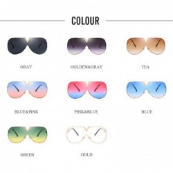 Sport Fashion Metal Sunglasses for Men and Women for Driving Traveling Beach - Golden&gray - CQ18DM53DYZ $14.77