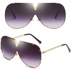 Sport Fashion Metal Sunglasses for Men and Women for Driving Traveling Beach - Golden&gray - CQ18DM53DYZ $14.77