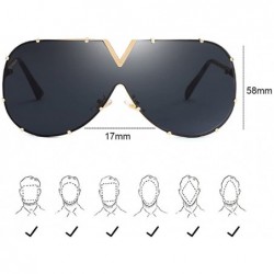 Sport Fashion Metal Sunglasses for Men and Women for Driving Traveling Beach - Golden&gray - CQ18DM53DYZ $14.77