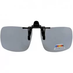 Square Large Polarized Flip up Sunglasses Clip on - Gray New - CM126NIYK7N $11.20