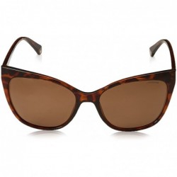 Cat Eye Women's Pld4060/S Rectangular Sunglasses - Dkhavana - CV1870L7SST $40.48