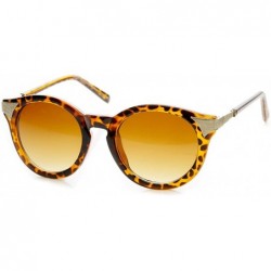 Cat Eye Womens Fashion P3 Circle Round Cat Eye Sunglasses (Tortoise) - CQ11J49XIJZ $10.48