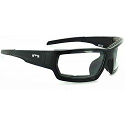 Sport Mountain Shades Ergonomic Wrap Wind Sport Sunglasses - Roscoe Matte Black w/Clear - CY18ND3YEQ6 $28.11