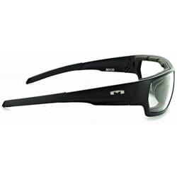 Sport Mountain Shades Ergonomic Wrap Wind Sport Sunglasses - Roscoe Matte Black w/Clear - CY18ND3YEQ6 $28.11