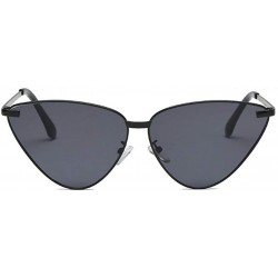 Cat Eye Cat Eye Sunglasses for Women Metal Frame Eyewear - C1 Black Gray - CC19804543O $19.63