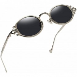 Oval Gothic Vintage John Lennon Style Oval Sunglasses -Steampunk Retro Mirror Sun Glasses Women Unisex Eyeglasses - C118TEQLY...