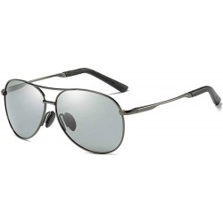 Rectangular Photochromic Polarized Sunglasses Men Women for Day and Night Driving Glasses - 8013-black - C218YMR7Y53 $25.69