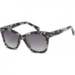 Cat Eye Eyewear Unisex Acetate Designer Sunglasses With CR39 Lens-Black Tortoise Frame With Grey Lens - CK180OWRTHI $33.62