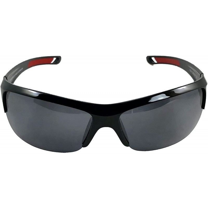 Semi-rimless Lightweight Polarized Sport Sunglasses - Great for driving - Black - C618EX0OHO0 $13.02