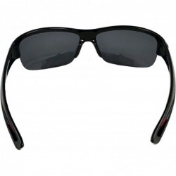 Semi-rimless Lightweight Polarized Sport Sunglasses - Great for driving - Black - C618EX0OHO0 $13.02