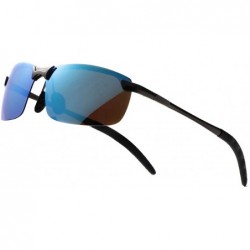 Sport Rectangular Sunglasses for Men Women-Polarized UV400 Rimless Fashion Unisex Driving Sun Glasses - CR18QNRQW8O $83.58