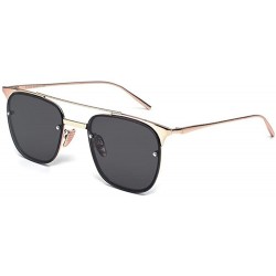 Aviator Colorful color metal sunglasses - Black Color - C412JTH0BWN $74.18