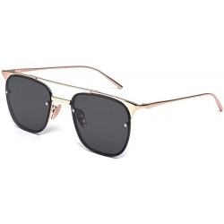 Aviator Colorful color metal sunglasses - Black Color - C412JTH0BWN $44.71