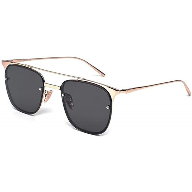 Aviator Colorful color metal sunglasses - Black Color - C412JTH0BWN $44.71
