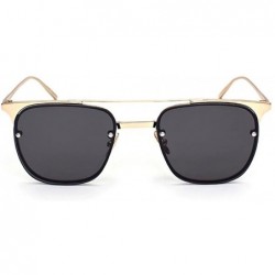 Aviator Colorful color metal sunglasses - Black Color - C412JTH0BWN $44.71