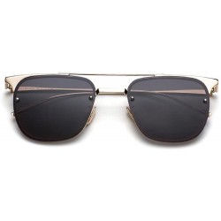 Aviator Colorful color metal sunglasses - Black Color - C412JTH0BWN $44.71