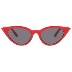 Oversized Retro Vintage Unisex Cat Eye Sunglasses Rapper Rhombic Shades Fashion Glasses - E - CO18SX6W5ON $14.22