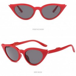 Oversized Retro Vintage Unisex Cat Eye Sunglasses Rapper Rhombic Shades Fashion Glasses - E - CO18SX6W5ON $6.26