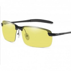 Rectangular Photochromic Polarized Sunglasses Men Women for Day and Night Driving Glasses - 3043-yellow - C918YWGUO50 $21.66