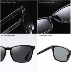 Sport Polarized Sunglasses for Men Women Vintage Square Frame 100% UV Protection Lens - A1 Tortoise/Grey - C41933Z4226 $16.16