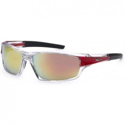 Wrap Men's Polycarbonate Sport Wrap Sunglasses - Clear Red - CZ18HAYWDK0 $10.80