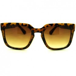 Square Designer Fashion Sunglasses Trendy Square Unisex Shades UV 400 - Vintage Tort - CH11QKHVPGR $8.89