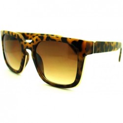 Square Designer Fashion Sunglasses Trendy Square Unisex Shades UV 400 - Vintage Tort - CH11QKHVPGR $8.89