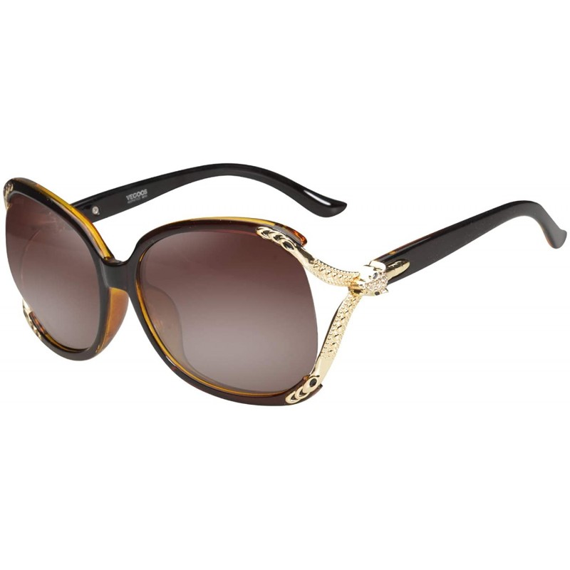 Shield Ladies Designer Sunglasses Polarized 100% UV Protection Fashion Retro Oversized Shades for Women Small Faces - C718GGT...