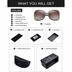Shield Ladies Designer Sunglasses Polarized 100% UV Protection Fashion Retro Oversized Shades for Women Small Faces - C718GGT...
