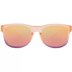 Wayfarer Fort Knocks Polarized Sunglasses For Men & Women - Full UV400 Protection - Frosted Rose Quartz Fade / Rose - C612NBW...