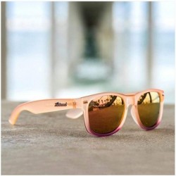 Wayfarer Fort Knocks Polarized Sunglasses For Men & Women - Full UV400 Protection - Frosted Rose Quartz Fade / Rose - C612NBW...