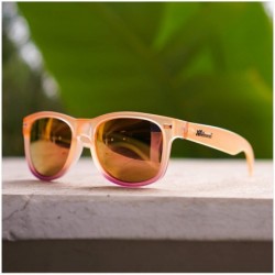 Wayfarer Fort Knocks Polarized Sunglasses For Men & Women - Full UV400 Protection - Frosted Rose Quartz Fade / Rose - C612NBW...