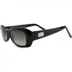 Rectangular Vintage Old Fashion Hip 80s 70s Rectangle Sunglasses - Black / Gray - CB18ECDYTTL $13.38