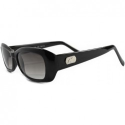 Rectangular Vintage Old Fashion Hip 80s 70s Rectangle Sunglasses - Black / Gray - CB18ECDYTTL $23.11