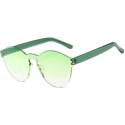 Round Unisex Fashion Candy Colors Round Outdoor Sunglasses Sunglasses - Grass Green - CU1903D50TD $31.40