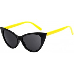Square Women's Oversized Square Cat Eye Modern Sunglasses (Style C) - CO196LY6CY5 $18.08