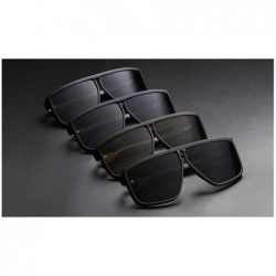 Goggle TR90 Frame Polarized Sunglasses Men Irregular Flat Top Driving Sunglasses Female - Grey - CG18YUCGNH9 $12.66