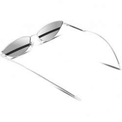 Rimless Fashion Designer Sunglasses Retro Small Petals Shape Arc Temple Design B2298 - Grey Stripe - CB18DQM3YLN $13.73