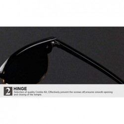 Rimless Fashion Men Square Sun Glasses Mirror Coating Brand Designer Vintage Women Semi-rimless Decration Sunglasses - CV18RT...