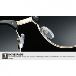 Rimless Fashion Men Square Sun Glasses Mirror Coating Brand Designer Vintage Women Semi-rimless Decration Sunglasses - CV18RT...