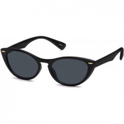 Cat Eye Retro Cat Eye Sunglasses For Women Classic Small Oval Sun Glasses 1.1mm UV400 Lens Glasses - C6199I2U706 $17.82